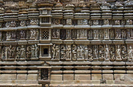 Erotic sculptures from Khajuraho, Indiaの写真素材