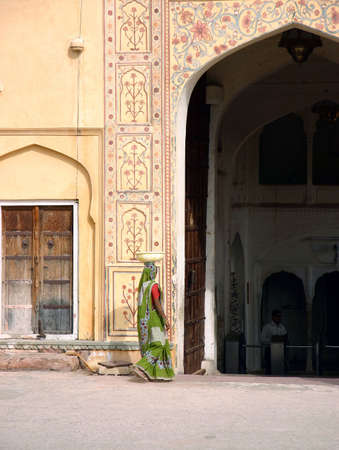 Women working in india Fort  Amberの写真素材