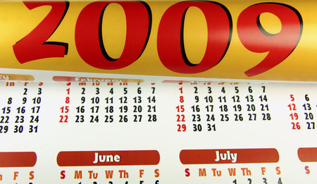 Illustration of a calendar for 2009の写真素材