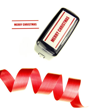 Signature stamp of company Christmas greeting