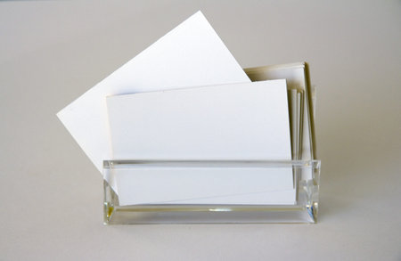 Lots of blank business cards in support of methacrylateの写真素材