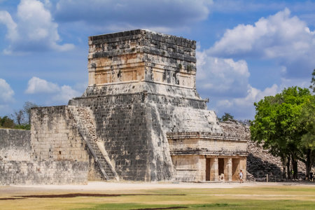 The Temple of the Jaguars at the ChichÃ©n ItzÃ¡ Archaeological Site in YucatÃ¡n, Mexico. It is...
