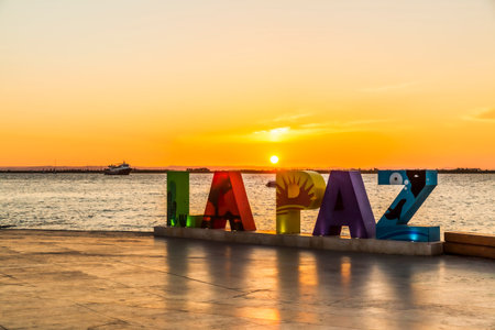La Paz sign, Baja California Sur.