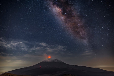 Popocatepetl Volcano, Mexico. It is an active volcano emblematic of Mexico. At nearly 5,400 meters...
