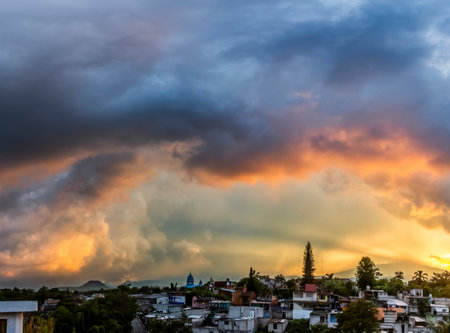 Spectacular sunset in the Magical Town of Coatepec, Veracruz.