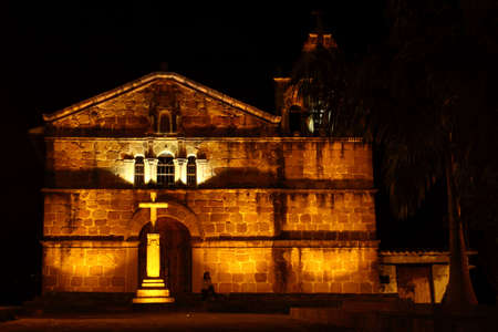 Old church at nightの写真素材