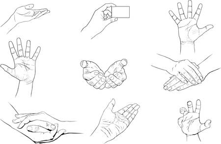 Hand gesturesのイラスト素材