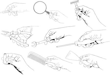 Manejar utensiliosのイラスト素材