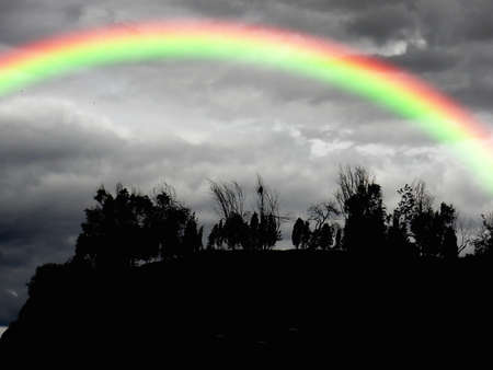 rainbow in the darkの写真素材