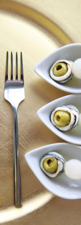 Gourmet brochette close up