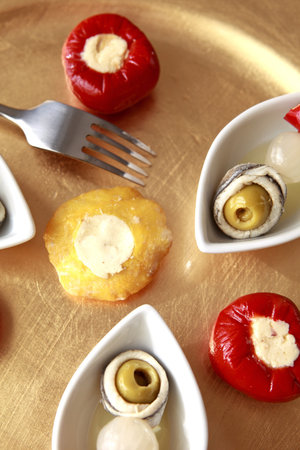 Gourmet brochette close up