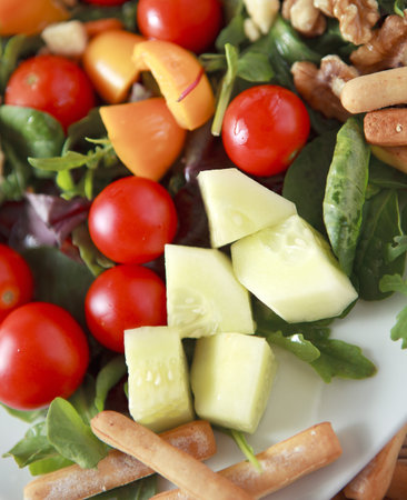 Freshness and healthy close up salad