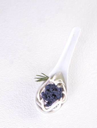 Eel and caviar isolatedの写真素材