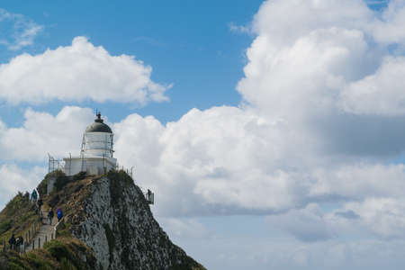 Dunedin tunnel beach nugget point lighthouseの写真素材