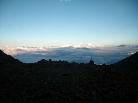 sunset on clouds の写真素材