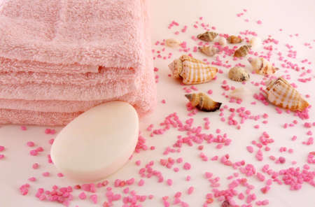 Some objects we can find in a bathroomの写真素材