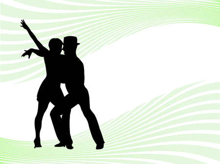 Pastel background with couple dancing as symbol of danceの写真素材