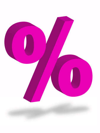 Percentage letter as symbol of percentage and discountの写真素材