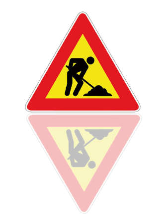 Work in progress signal as symbol of workのイラスト素材