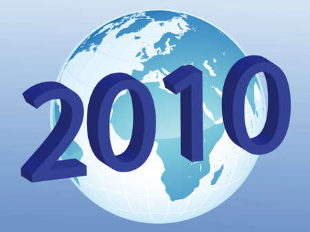 New Year on the map as symbol of holidays in the worldのイラスト素材