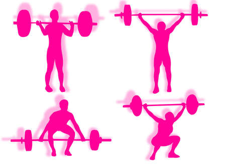 Man lifting weights as symbol of sports competition sportの写真素材