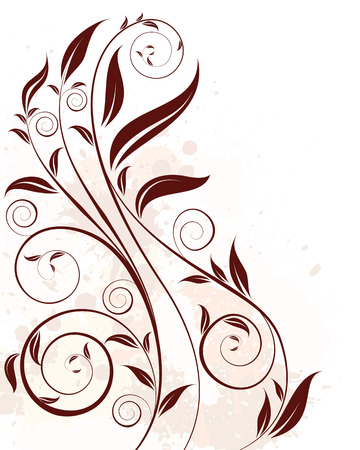 Vector illustration of a grunge floral backgroundのイラスト素材