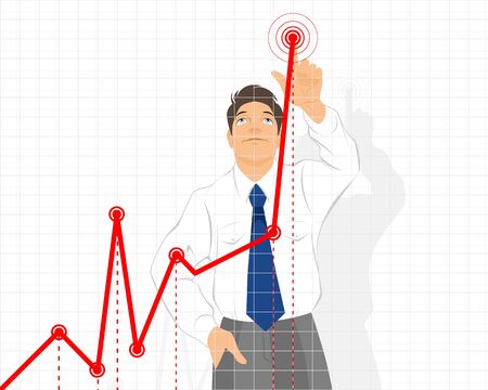 illustration of a businessman with a scheduleのイラスト素材