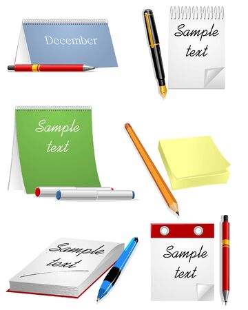 Vector illustration of office supplies setのイラスト素材