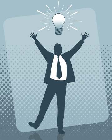 Vector illustration of idea of the businessmanのイラスト素材