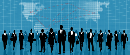 Vector illustration of a global international businessのイラスト素材