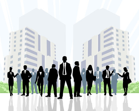 Vector illustration of a group of businesspeopleのイラスト素材