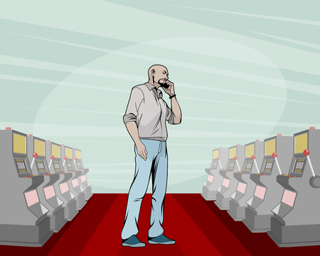 Vector illustration of an involvement in gamblingのイラスト素材