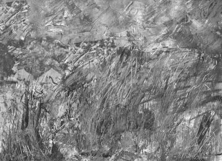 Abstract black and white background. Texture brushes, scratches, stains on paper.の写真素材