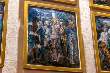 CittÃ  del Vaticano, Vaticano - Stato della CittÃ  del Vaticano - 11-22-2022: A dramatic and detailed artwork of a historical or biblical scene, rich in color and emotionのeditorial素材