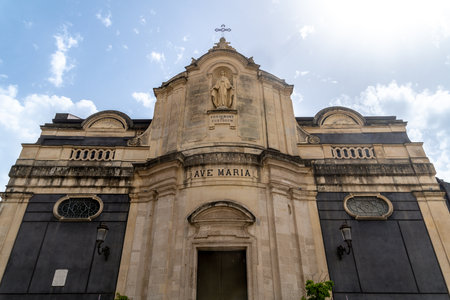 Facade of Immacolata Concezione Church in Cataniaの写真素材