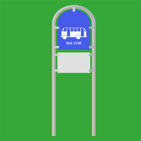 bus sign stop vector illustrationのイラスト素材