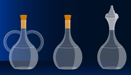 free space on glass bottle for your drink promotion present. beautiful background. vector illustration eps10のイラスト素材