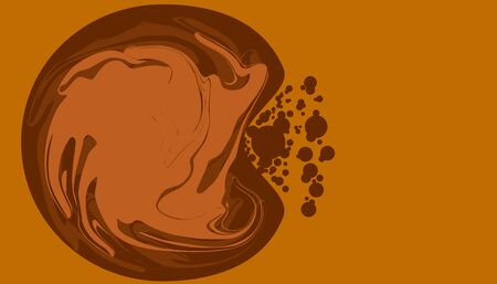 abstract poster liquid element coffee creams texture detail background. take a break with your favorite drink.  vector illustrationのイラスト素材