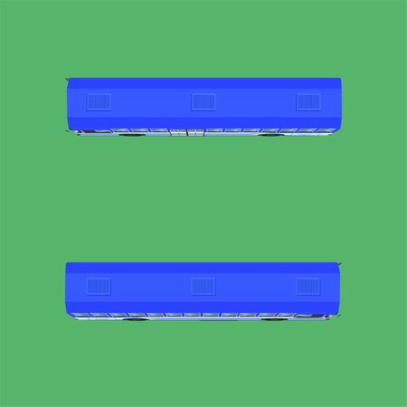 3d top view and little side view thai bus blue sky yellow white transport car vehicle driver fare passenger autobus omnibus coach rail bench chair stool armchair seat mattress bolster hassock pad vector illustration eps10のイラスト素材