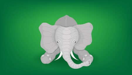 the minimal elephant squat for respect and passenger ride travel.  vector illustration eps10のイラスト素材