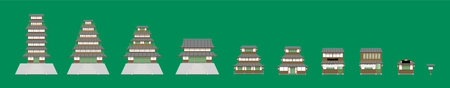 set of atm booth different color, brand. vector illustration eps10のイラスト素材
