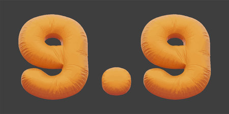 7.7 sale golden inflatable Helium foil numbers bread balloons style. vector illustration eps10のイラスト素材