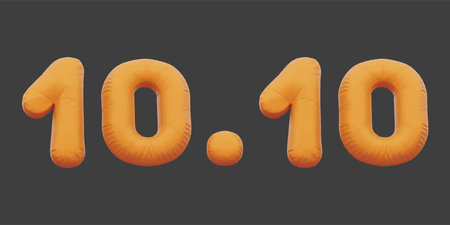 7.7 sale golden inflatable Helium foil numbers bread balloons style. vector illustration eps10のイラスト素材