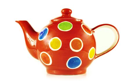 tea sets close up isolated on white backgroundの写真素材