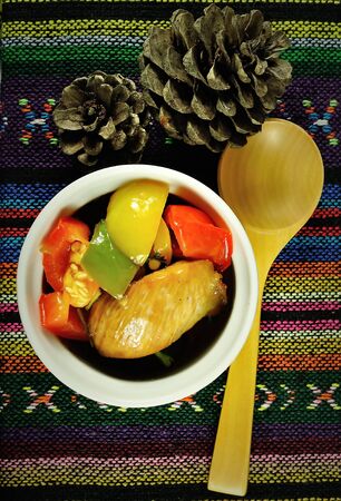 salad food healthy fresh background.の写真素材