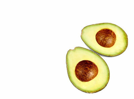 avocado isolated on white background