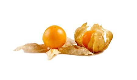 Cape gooseberry isolated on white backgroundの写真素材