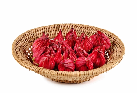 roselle isolated on white backgroundの写真素材