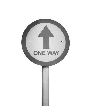 one way board isolated background
