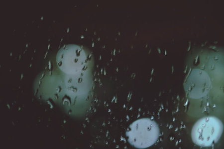background bokeh and rain